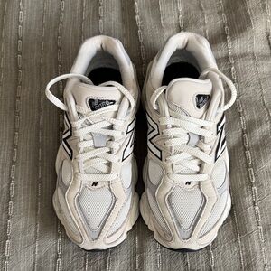 New Balance White and Black Athletic Shoes